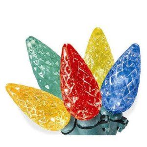 Multi Color LED C6 String Light Set 60 Lights 18.3ft. Total Length
